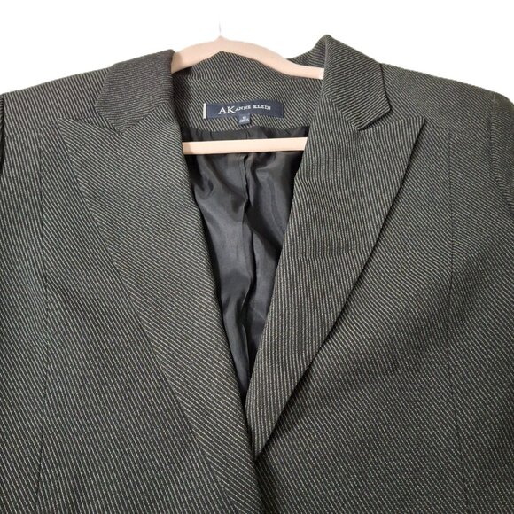 Anne Klein Tailored One Button Career Suit Blazer Jacket Sz 12 Lined Vintage - Picture 11 of 15